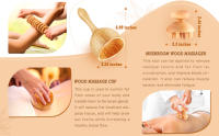 Kit de Masaje Terapéutico de Madera Multifuncional Herramientas para Alivio del Dolor y Fatiga para Todo el Cuerpo Masajeador de Four Point - details 2
