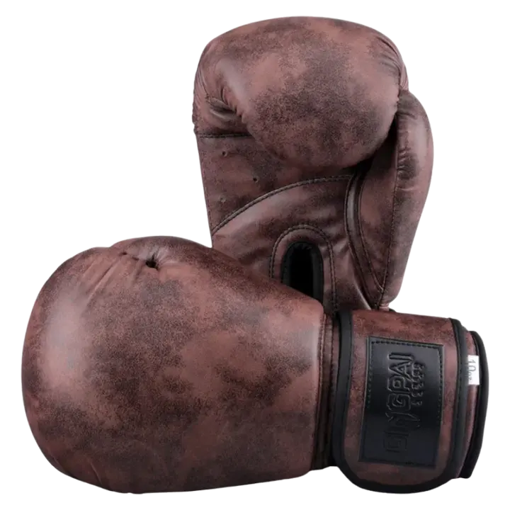 Guantes de boxeo para adultos y niños, Color Retro, cuero Pu, MMA, Muay Thai Boxe Sanda, equipo de gimnasio 6 8 10 12OZ - 1