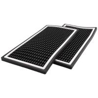 Estera de barra de goma gruesa, 12x6x0,4 pulgadas, estera de servicio de barra, esteras antideslizantes de alta resistencia para derrames de bebidas, paquete de 2 - details 0