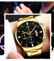 Reloj de acero inoxidable Reloj de pulsera de cuarzo con calendario de lujo - details 3