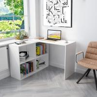 Escritorio esquinero moderno, madera de ingeniería, blanco, 10610674.5 - details 1