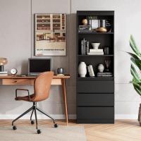 Estantería de Madera de 180cm con 3 Cajones Ideal para Oficina, Salón Organizador de Documentos, Archivadores, Carpetas, Libros - details 13