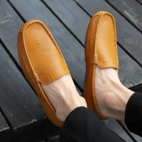 Mocasines transpirables de cuero genuino, mocasines informales, zapatos de cuero para hombres, zapatos planos formales de conducción italiana - details 16