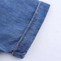 2025 Manga Corta con Solapa, Nuevo Verano, Casual y Versátil Denim para Mujeres - details 5