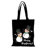 Bolso de Lona Merry Christmas Bolso de Mano Ecológico para Mujeres Diseño de Dibujos Animados - details 8