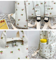 Mochila escolar fresca para mujer, literaria y artística, versátil, con flores informales, para niña y estudiante, novedad de 2024 - details 56