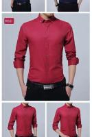 Camisa blanca de manga larga de tres botones para hombre, estilo informal coreano, verano - details 11