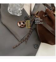 Bolso bandolera vintage para mujer - Bolso tipo cubo con correa ajustable, cierre con cordón, marrón café/negro - Bolso de mano para el día a día, eventos formales y especiales - Bolso duradero para mujer, bolso bandolera, accesorio para eventos nocturnos - details 2