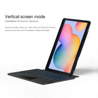Teclado inteligente compatible con Bluetooth para Samsung Galaxy Tab S6 Lite, funda de tableta de 10,4 pulgadas, Trackpad retroiluminado, Teclado dividido - details 5