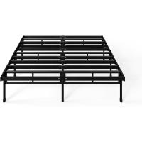 Cama 150x190 cm - Altura 36 cm con Almacenamiento Debajo de la Cama - Marco de la Cama de Plataforma de Metal - Negro - details 9
