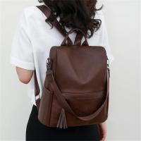 Mochila antirrobo de cuero para mujer, morral de viaje de alta calidad, Color sólido, A la moda, para adolescentes, 2024 - details 8