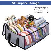 Caja de almacenamiento plegable para gorra de béisbol, bolsa de almacenamiento para gorra de gran capacidad, asas de transporte reutilizables, estuche organizador de armario - details 6