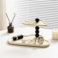 Bandejas de doble capa en forma de nube, bandeja de almacenamiento de artículos diversos con llave de plástico de gran capacidad, organizador decorativo de Perfume para aromaterapia - details 9