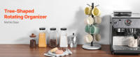 SucceBuy Portavasos Árbol con Base de Mármol, Portavasos de Café con 8 Ganchos para Mostrador, Soporte para Tazas de Acero al Carbono - details 2