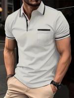 Camisa polo de verano 2025 con botones y bolsillo para hombre, deportiva. - details 4