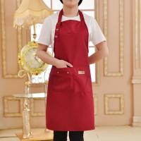 Delantales de cocina de lona para hombre y mujer, delantal de trabajo de Chef para parrilla, restaurante, Bar, tienda, cafés, Chef, camarero - details 3