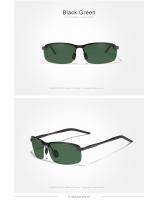 KINGSEVEN-gafas de sol de aluminio para hombre, lentes polarizadas sin montura, diseño Simple, para conducir, de marca, UV400, nueva actualización - details 7