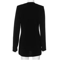 Elegante Vestido Mini de Cintura Alta y Ajustado Manga Larga, Cuello en V Profundo, Moda Nocturna para Mujeres - details 1