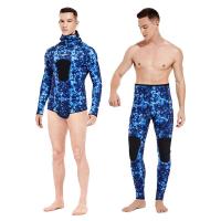 Traje de neopreno de fisión de manga larga para hombre, traje de neopreno sumergible para buceo, Tops y pantalones que mantienen el calor, protección solar de 2 piezas, 3mm - details 35