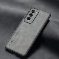 Teléfono de cuero retro para OPPO 12/ Reno 12 Pro, funda protectora a prueba de golpes para prevención de caídas - details 1