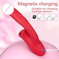 Leten-vibradores consoladores realistas para mujer, vibrador de punto G, lengua, lamiendo pezón, clítoris, estimulador de vibraciones, Juguetes sexuales para adultos 18 - details 4