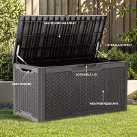 380L Grande Caja de Almacenaje de Jardín, Resina Arcón de Ordenación Exterior para Muebles de Patio - details 10