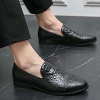 Nuevo 2023 zapatos de oficina de cuero genuino de vestir de negocios para hombres, zapatos casuales Mokasin Gommino - details 11