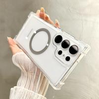 Funda de Armadura Transparente Magnética para Samsung Cubierta Protectora de Choque Reforzada con Corners de Lujo Ultra - details 0