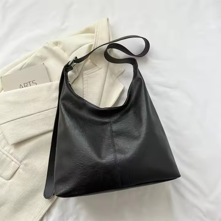 La moda Popular de este año, versión coreana, bolso versátil para hombro y axila, bolso de mano con textura de Color sólido para mujer - 1