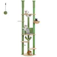 PAWZ Road Árbol para gatos alto de altura ajustable con acogedora hamaca para condominio, torre para gatos de suelo a techo, poste rascador para gatos de interior, juguetes para gatos, gato accesorios - details 19
