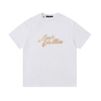 Nueva colección de verano con logotipo impreso frontal, camiseta deportiva de algodón puro con cuello redondo para hombre, camisa informal de estilo básico para pareja - details 0