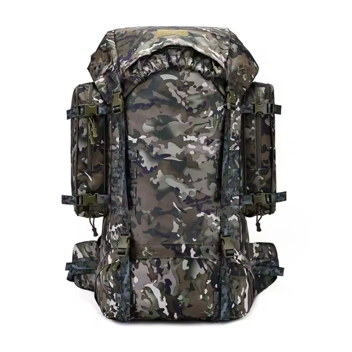Mochila de gran capacidad para acampar, bolso de hombro de viaje para senderismo al aire libre, impermeable, escalada, montañismo, 100l - 1