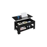 Mesa de Café Moderna Elevable de Madera Estilo de Sala con Revistero Tamaño 104,5×49,5×49,5-62,5cm - details 5