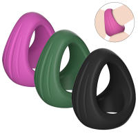 Anillo de silicona para masturbación masculina, Bola de Bondage, jaula ensanchadora, bloqueo de Semen, ampliador de pene, suministros sexuales - details 0