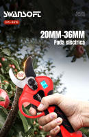 Cortador de Ramas de Pruning Eléctrico Sin Cable SWANSOFT Herramienta de Jardinería Eficiente para Frutales y Bonsáis 25.2V de Potencia - details 0