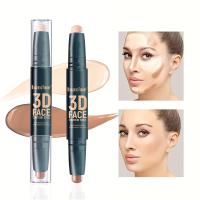 Corrector de ojos en barra de doble punta de 2 colores, corrector de color, resaltador de contorno, sombra facial y barra de maquillaje bronceada - details 0