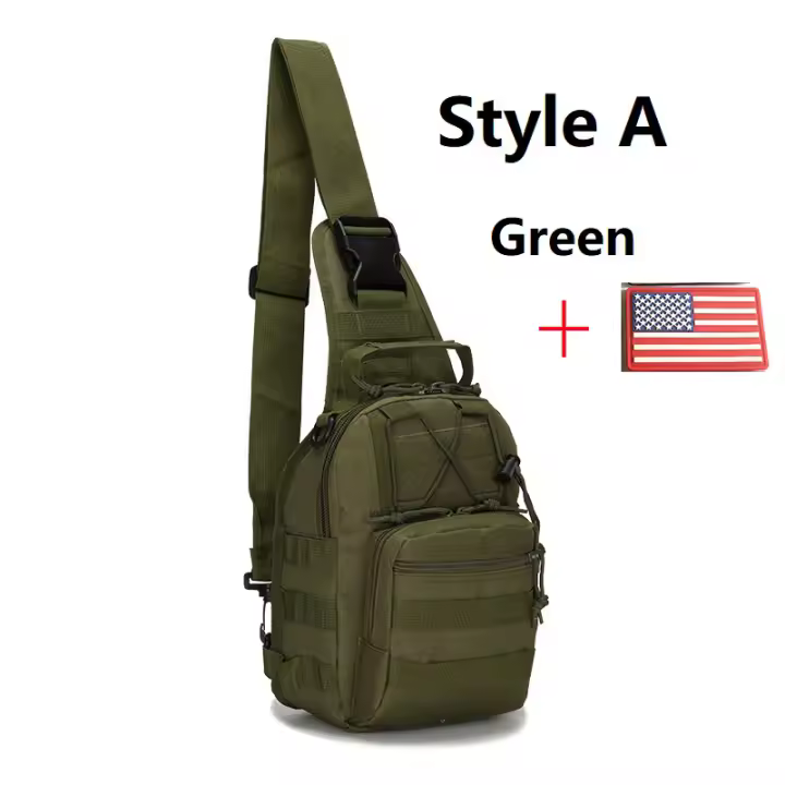 Mochila de Pecho Táctica para Senderismo y Campismo, con Compartimentos Múltiples, Resistente al Agua y al Desgaste - 1