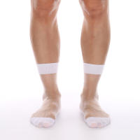 Calcetines de tubo de malla transparente para hombre con empeine de talón reforzado Sexy Toe Fethe Medias Calcetines transparentes - details 5