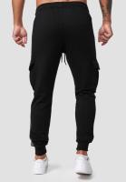 Pantalones de hombre, pantalones de chándal elásticos, cordones, fitness, pantalones de chándal, patchwork, athleisure, multibolsillos, acolchados, pantalones de trabajo gruesos, pantalones colorblocked para hombre - details 5