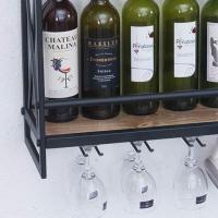 Soporte de Vino de Metal Rústico Fácil de Instalar Ideal para Cocina, Bodega, Bar - details 5