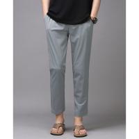 Pantalones informales de seda de hielo para hombre, Pantalones rectos transpirables finos para negocios, ropa de oficina para exteriores, Verano - details 5