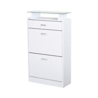 Armario Zapatero de 2 en 1 para Zapatos Mueble Almacenaje Paraguas Gran Espacio Estante Ajustable en 2 Niveles Capacidad de 12 pares 79x26x120 cm Madera - details 10