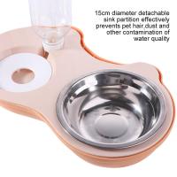 Cuencos desmontables creativos para mascotas, cuenco de alimentación doble de PP para perros, dispensador de agua automático antigolpes, suministros para mascotas - details 8