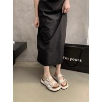 Sandalias Platas Suaves de Verano Estilo Coreano de Medio Dragón para Mujeres - details 7