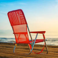 Pack de 2 sillas de playa plegables fijas con asiento bajo de aluminio y textileno lola home - details 0