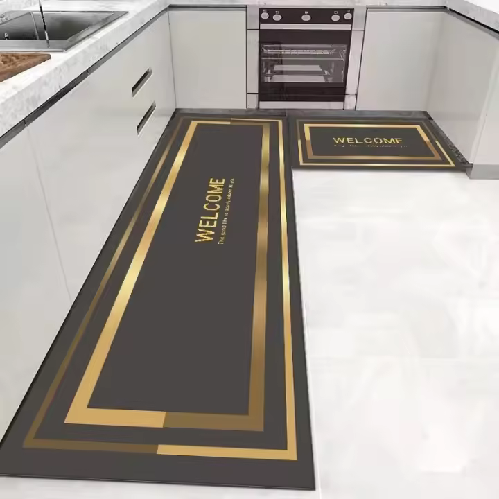 Alfombrilla de cocina de tira larga, alfombras suaves para dormitorio, Felpudo de entrada, Alfombra de pasillo antideslizante lavable, alfombrillas de baño absorbentes de bienvenida - 1