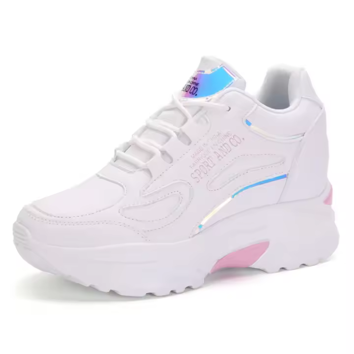Zapatillas De Deporte Transpirables Con Superficie De Malla Para Mujer, Zapatos De Suela Gruesa Para Papá, Talla Pequeña 33, 40, Primavera Y Otoño - 1