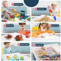 Juego de escritorio y silla para niños, mesa de actividades de plástico. - details 9