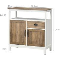 Armario de Salón de Madera Ajustable con 2 Puertas Ideal para Comedor Cocina Dormitorio - details 2