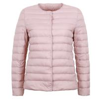 Abrigo de mujer ultra ligero de pluma de pato con tejido mate cálido abrigo a prueba de viento parka chaquetas de down para mujer material de exterior de nylon material de forro de poliamida tipo de botón de cierre - details 3